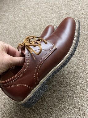 Deer Stags Brown Leather Derby Oxford Boys size 3